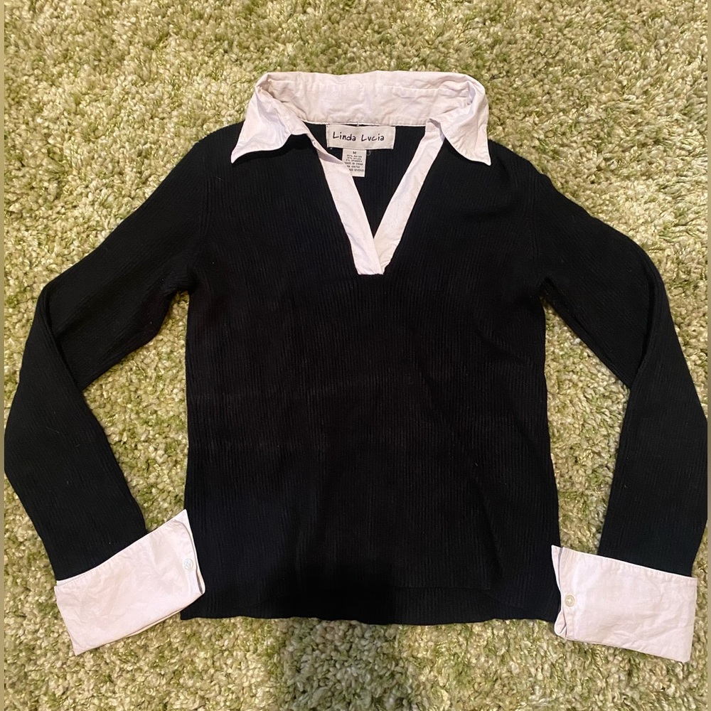 Collared Shirt Sweater Combo